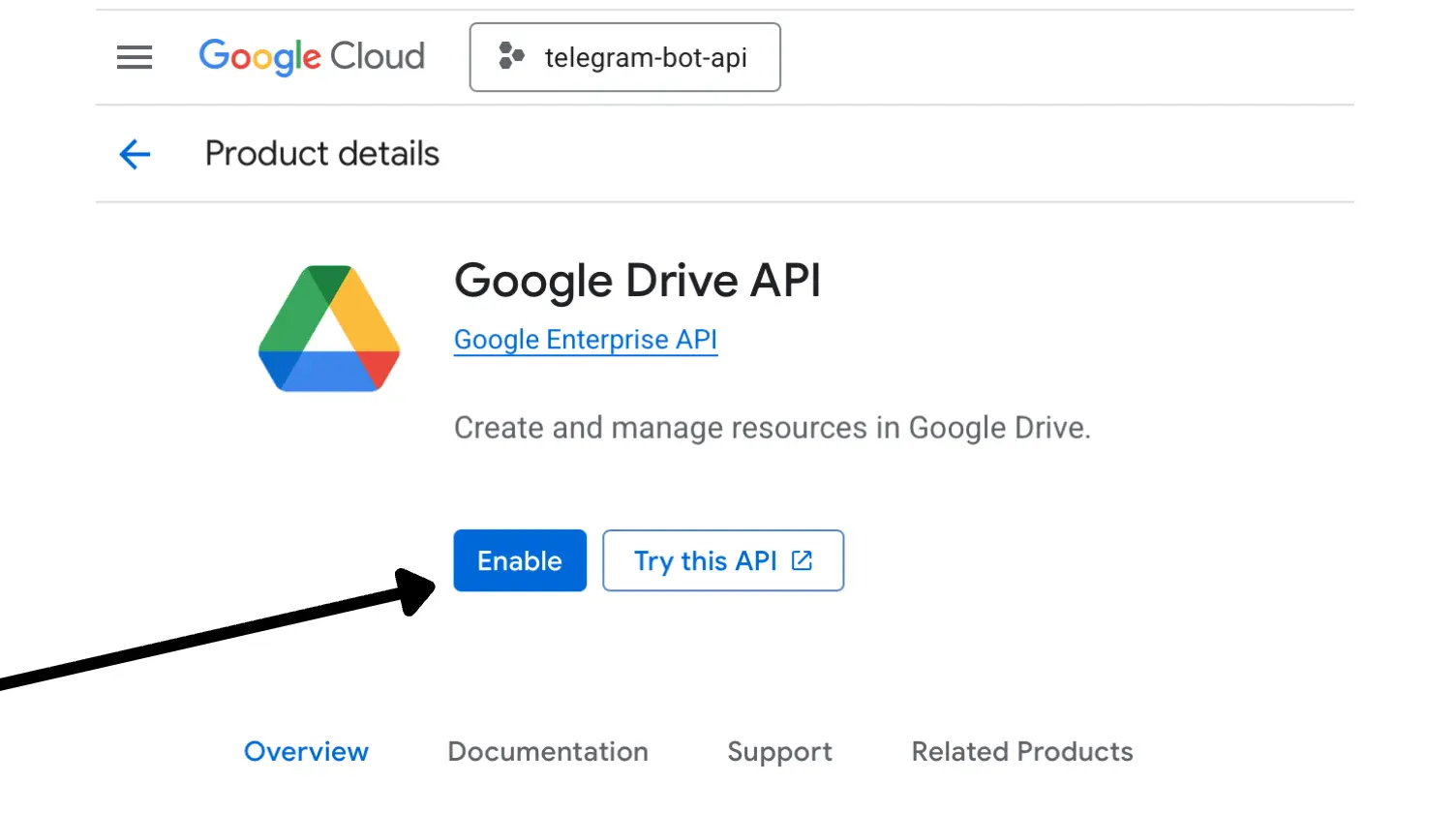 Увімкнення Google Drive API